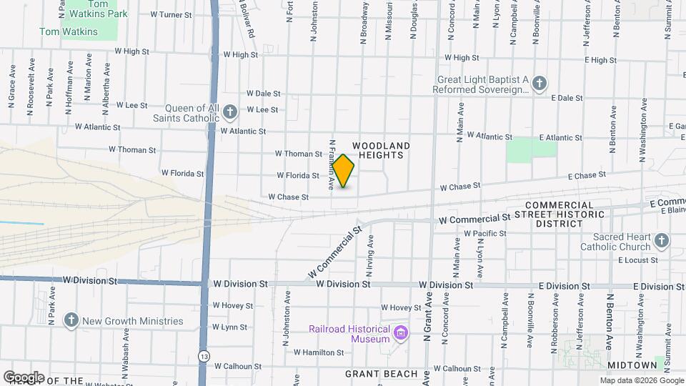 1021 W Chase St Map and Location Details
