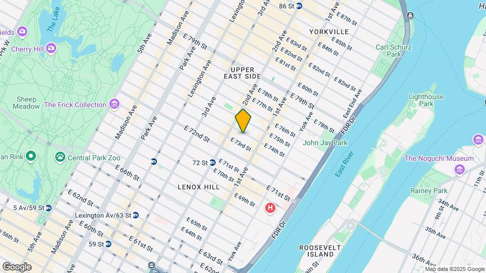 328 E 74th St Map and Location Details