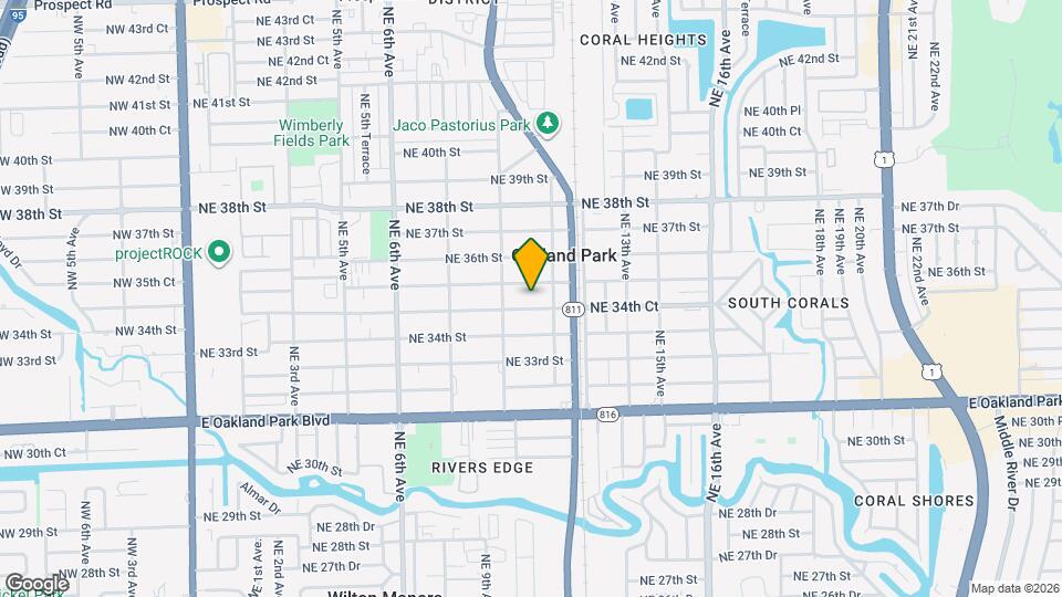 1055 NE 34th Ct Map and Location Details