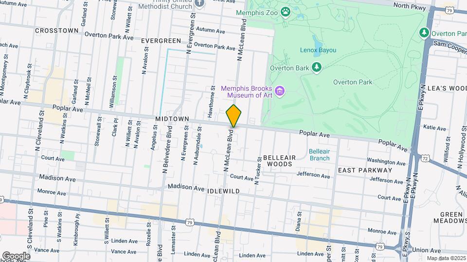 1855 Poplar Ave Map and Location Details