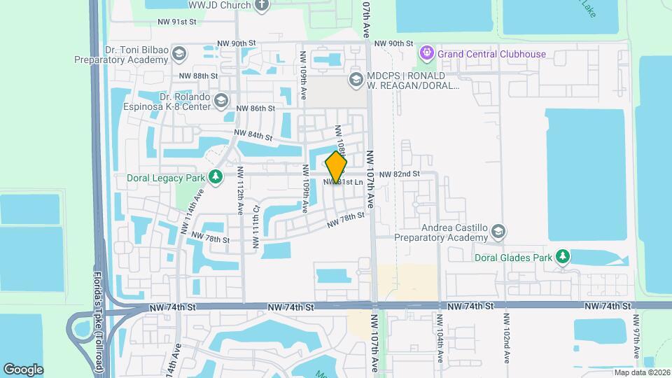 8167 NW 108th Ct Map and Location Details