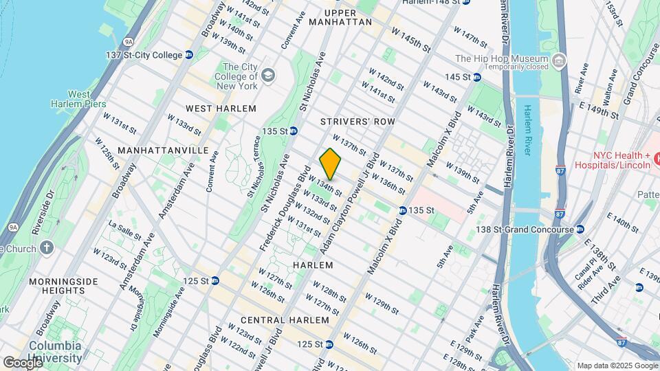 West 131St Street Cluster Map and Location Details