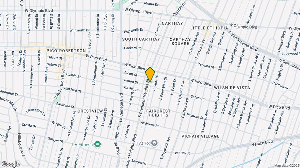 1452 S Crescent Heights Blvd Map and Location Details