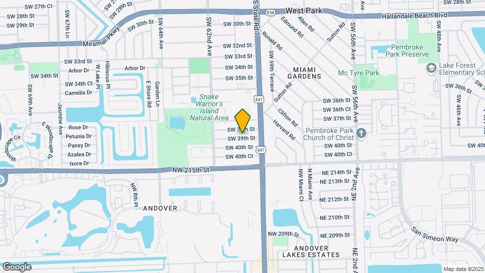 6035 SW 39th St Map and Location Details