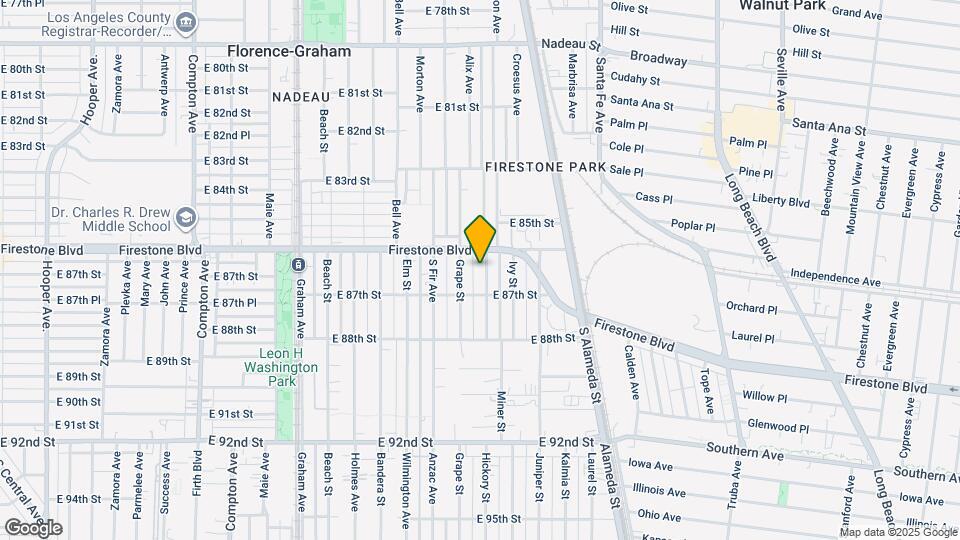 8617-8617 1/2 Hickory St Map and Location Details