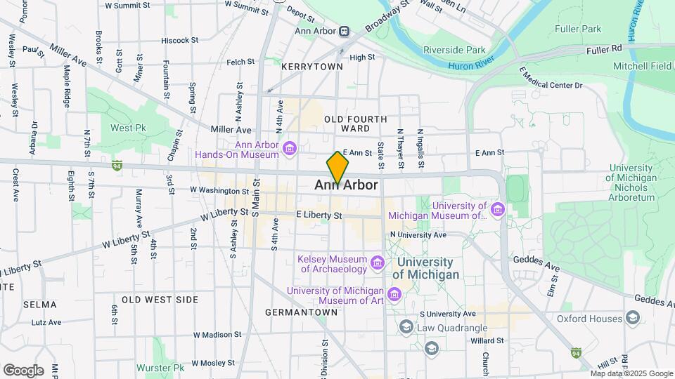 Saga Ann Arbor Mapa y Detalles de la Ubicación