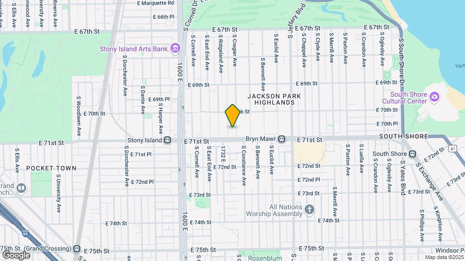 7040 S Cregier Ave Map and Location Details