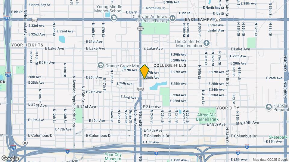 2204 E 25th Ave Map and Location Details