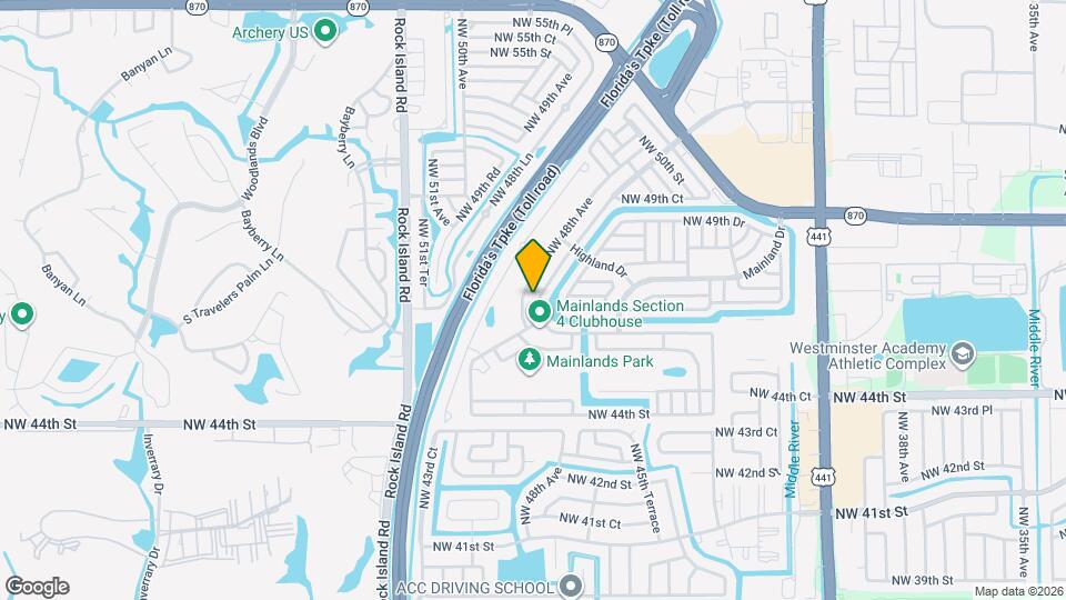 4709 NW 47th Terrace Map and Location Details