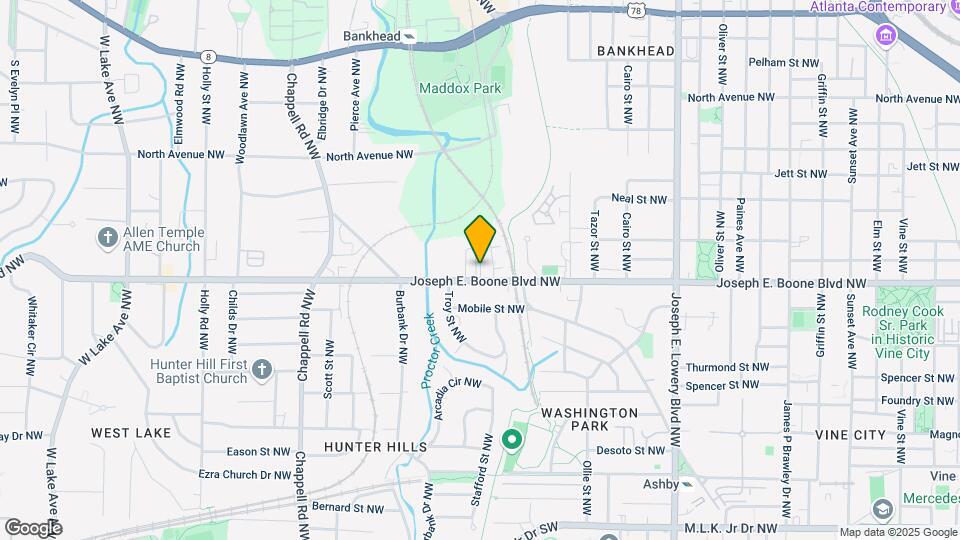 1177 Joseph E Boone Blvd NW Map and Location Details