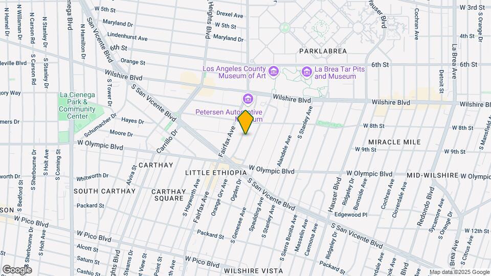 834 S Orange Grove Ave Map and Location Details