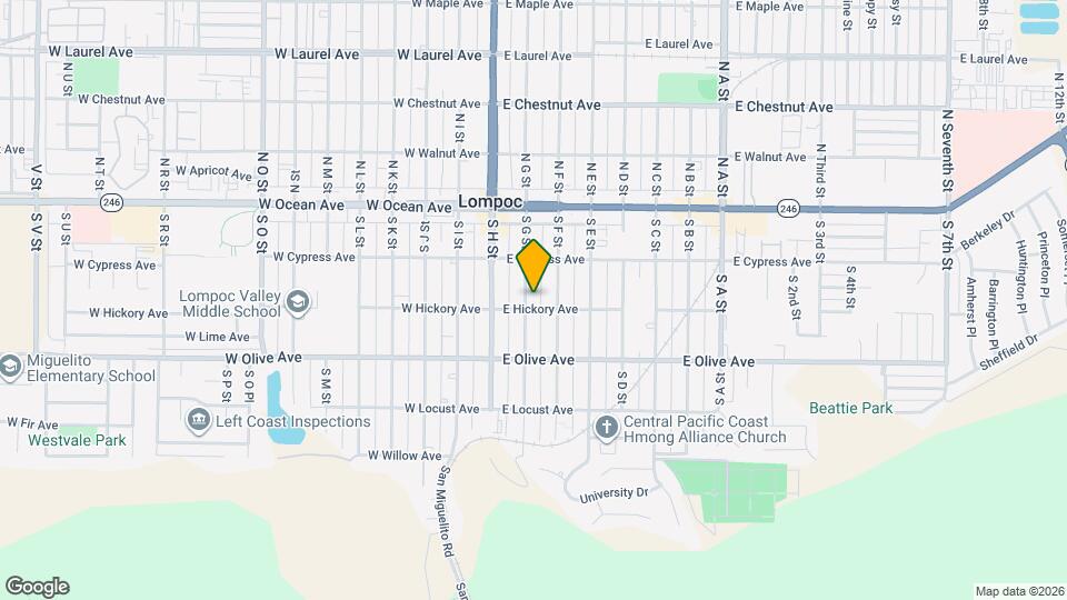 232 S G St Map and Location Details