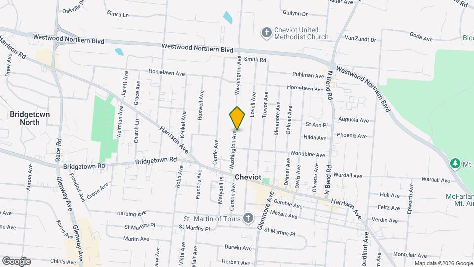 3924 Washington Ave Map and Location Details