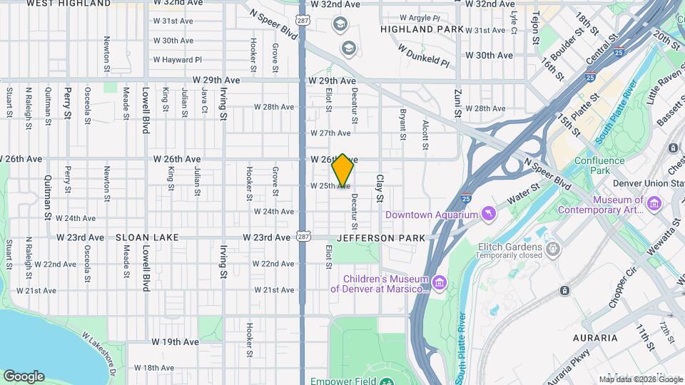 2828 W 25th Ave Map and Location Details