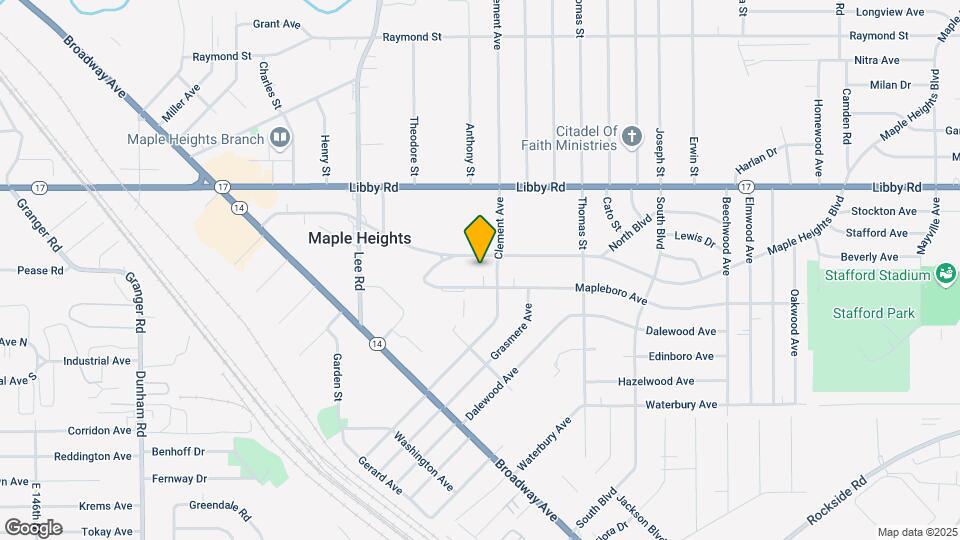 17100 Maple Heights Blvd Map and Location Details