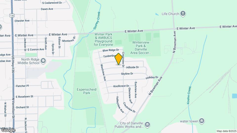 923 Hillside Dr Map and Location Details