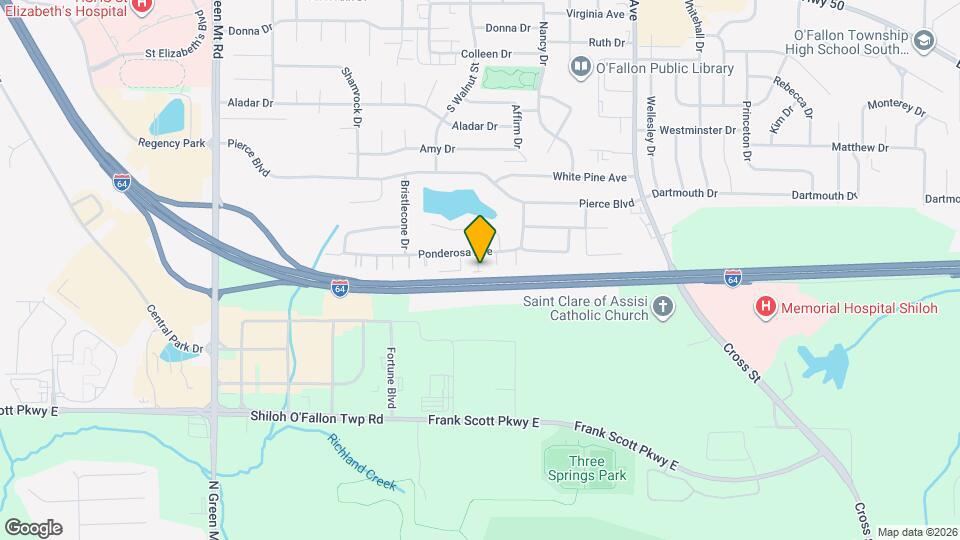 419 Ponderosa Ave Map and Location Details