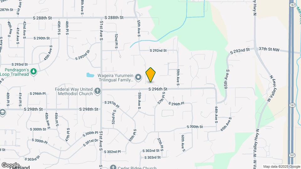 5632 S 295th Pl Map and Location Details