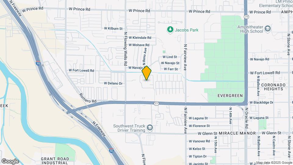 1202 W Miracle Mile Mapa y Detalles de la Ubicación