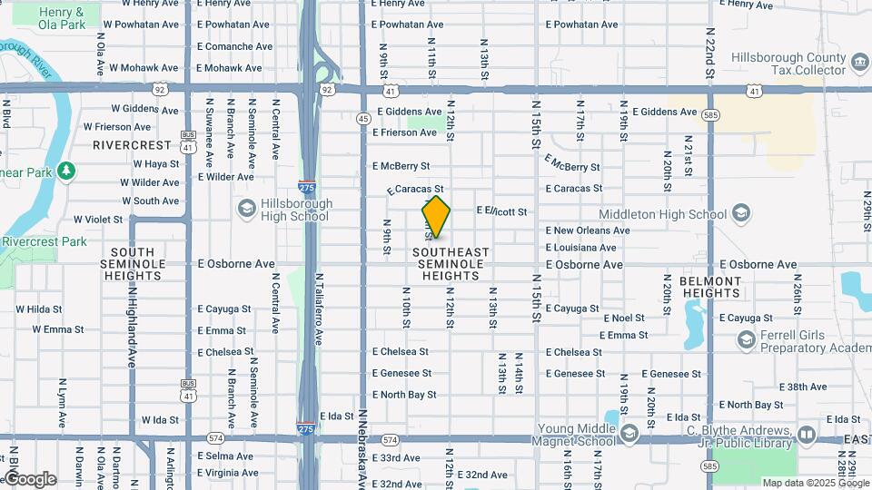 1104 E Louisiana Ave Map and Location Details