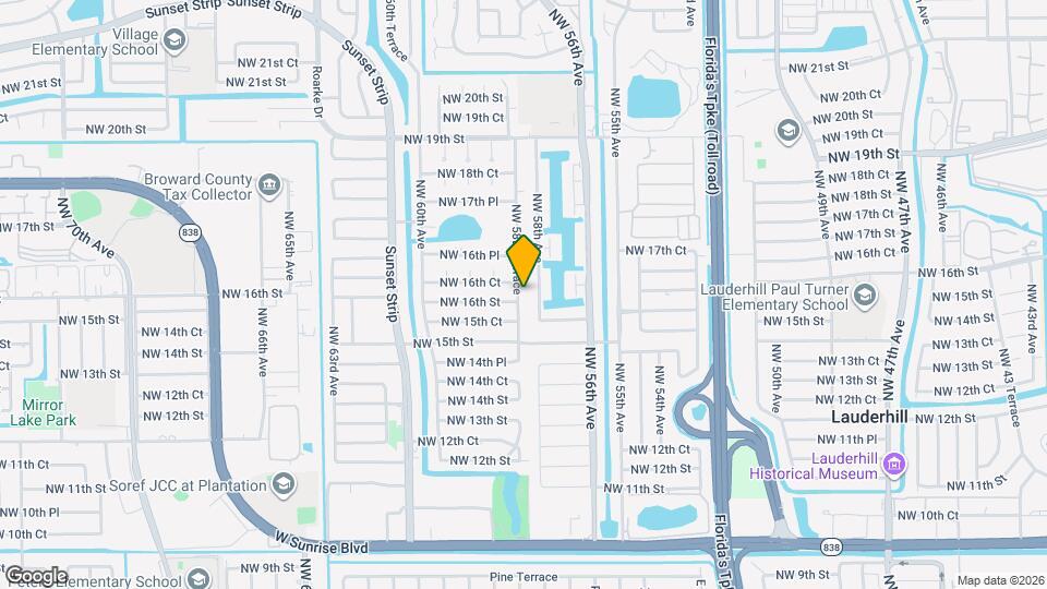 1608 NW 58th Terrace Map and Location Details