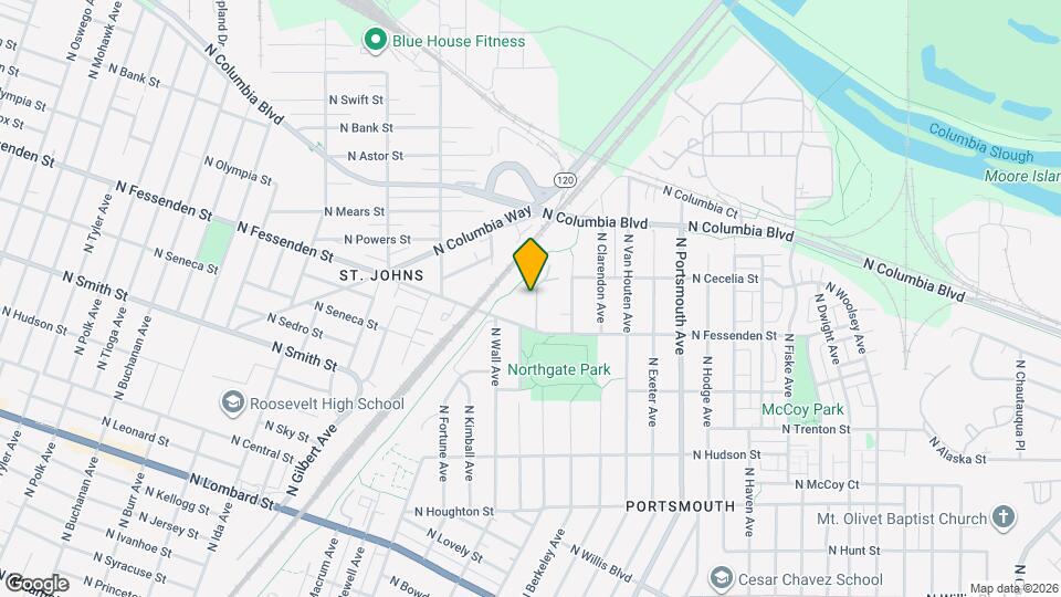 5977 N Fessenden St Map and Location Details