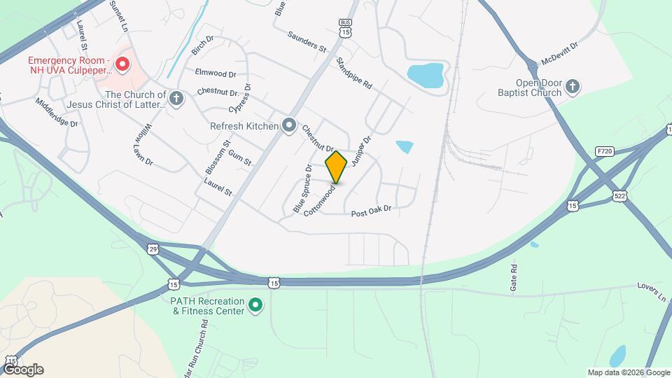 2165 Cottonwood Ln Mapa y Detalles de la Ubicación