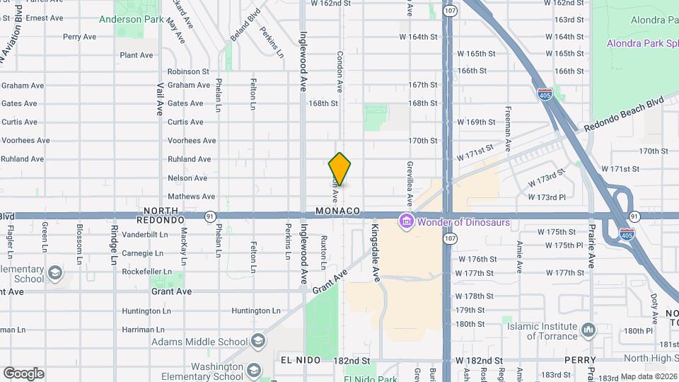 17228 Condon Ave, Unit Private Studio Mapa y Detalles de la Ubicación