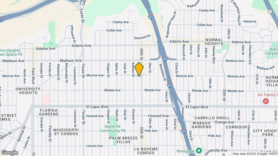 4484 30th St Map and Location Details