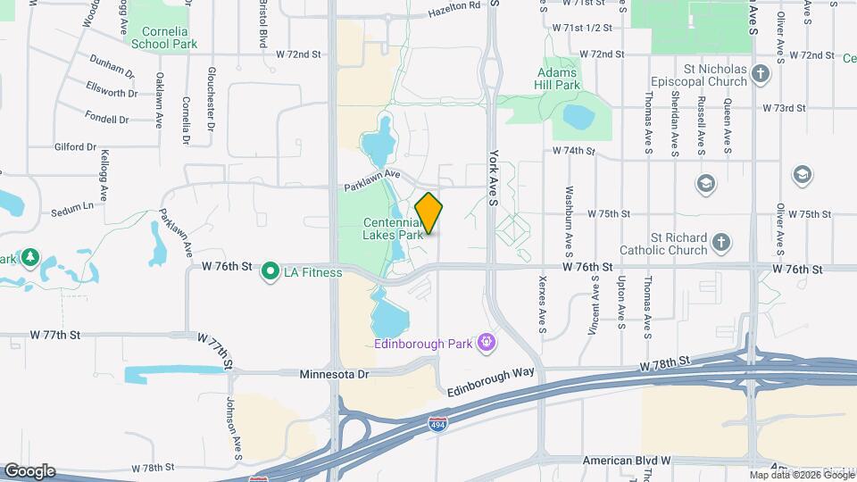 7520 Edinborough Way, Unit Centennial Lakes Village Homes Map and Location Details