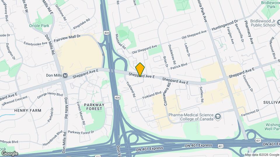 2035 Sheppard Ave E Map and Location Details