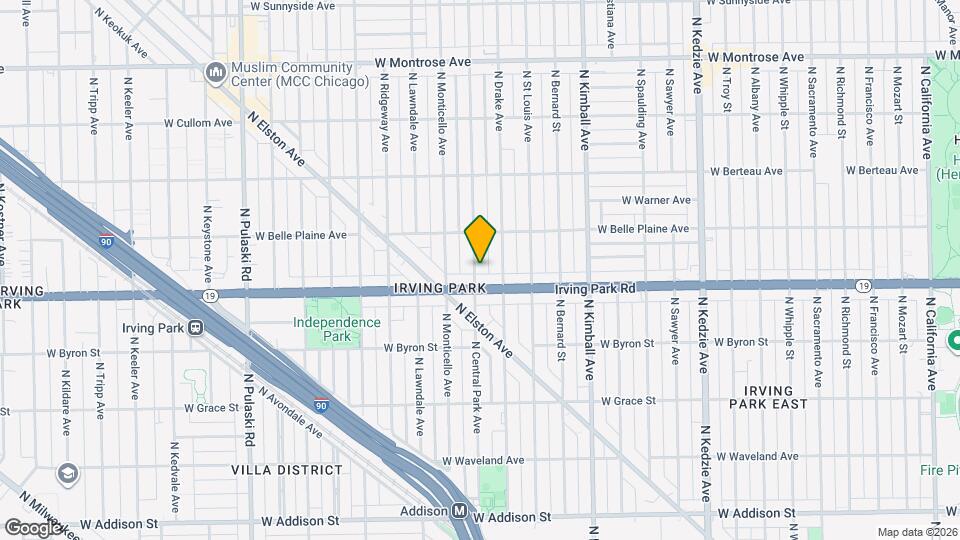 4017 N Central Park Ave, Unit 3E Mapa y Detalles de la Ubicación