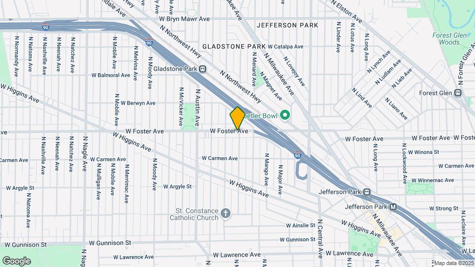 5835 W Foster Ave Map and Location Details