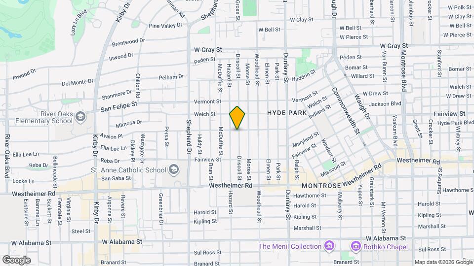 2108 Driscoll St Map and Location Details