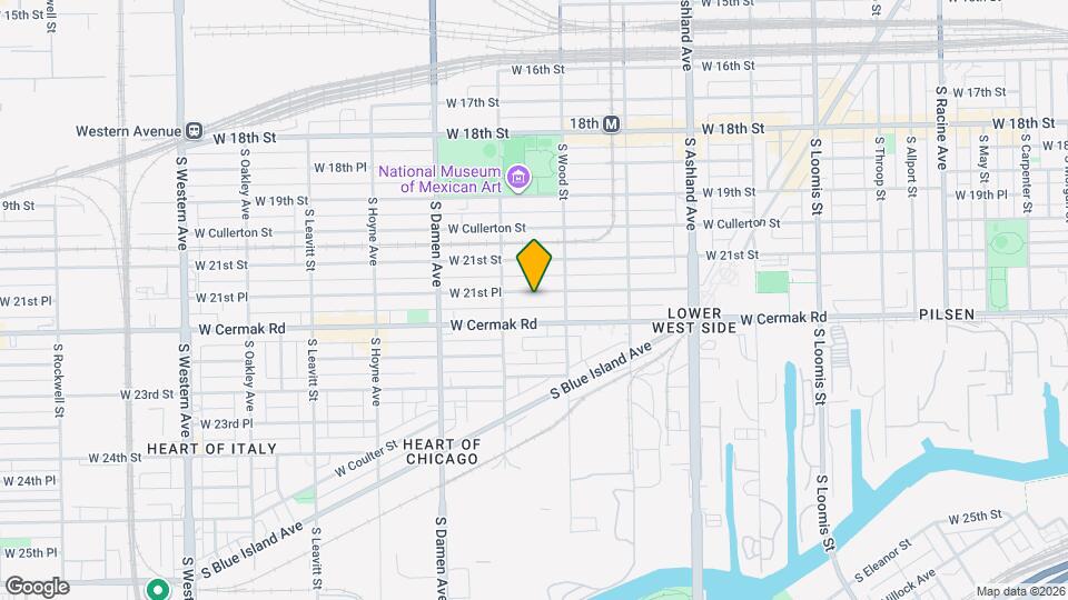 1831 W 21st Pl Map and Location Details