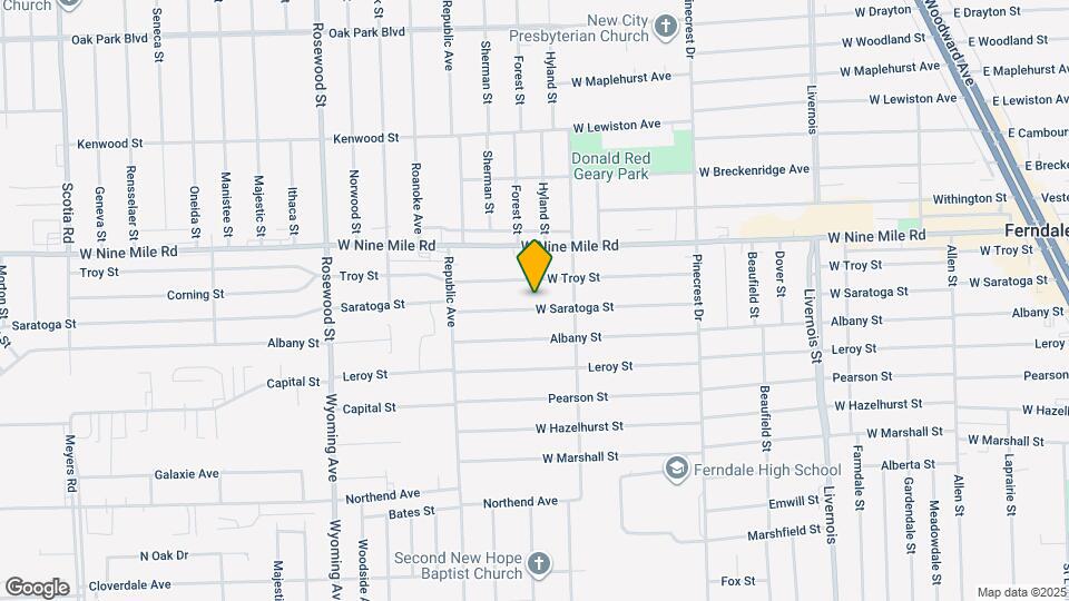 1586 W Saratoga St Map and Location Details