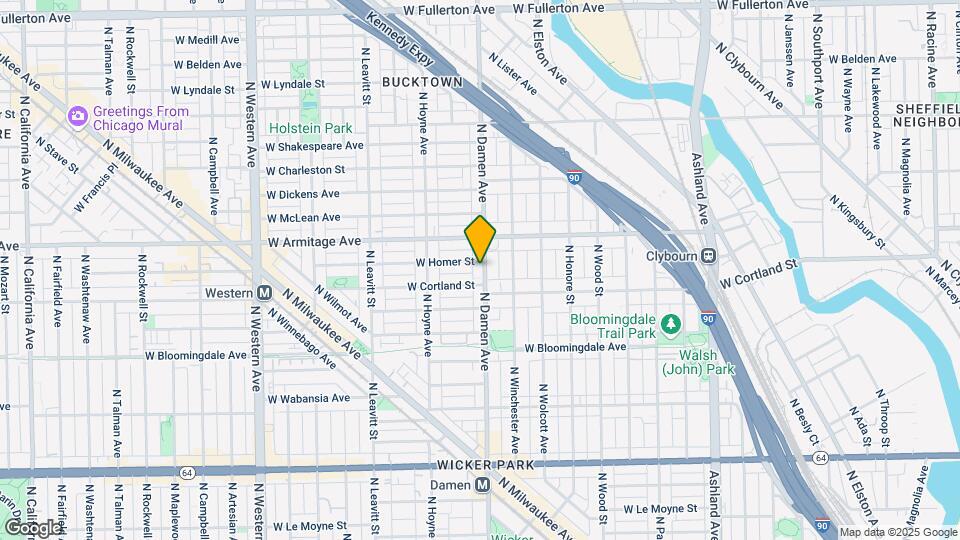 1928 N Damen Ave Map and Location Details