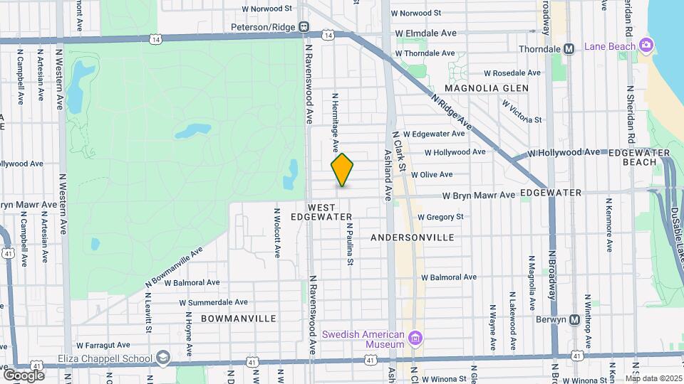 1672 W Bryn Mawr Ave, Unit 4 Map and Location Details