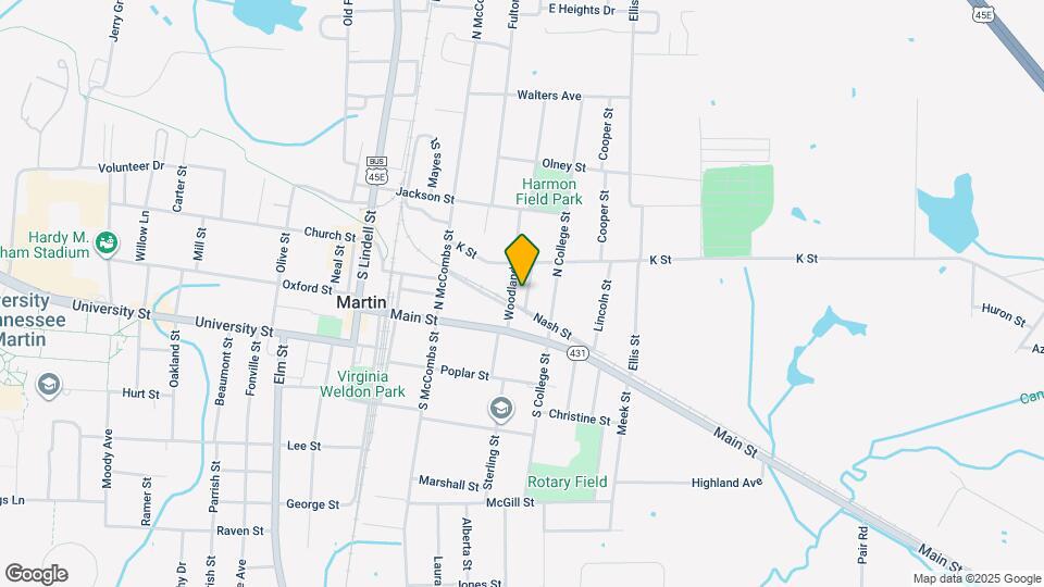 205 Woodland St Map and Location Details