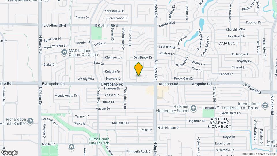 1100 Brush Creek Dr Map and Location Details