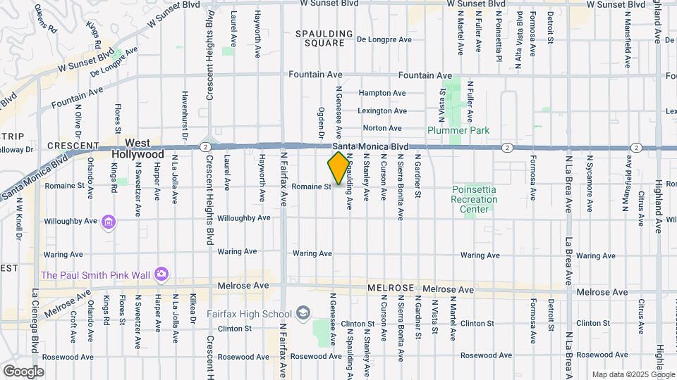 7740-50 Romaine St Mapa y Detalles de la Ubicación