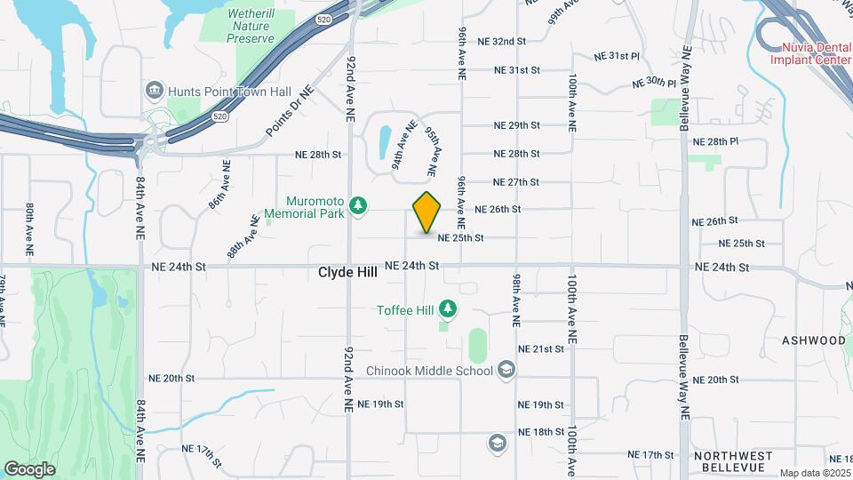 9417 NE 25th St Map and Location Details