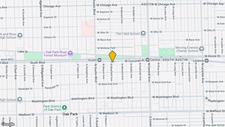 5843 W Corcoran Pl Map and Location Details