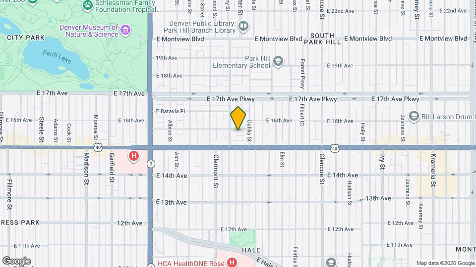 4624 E 16th Ave Map and Location Details