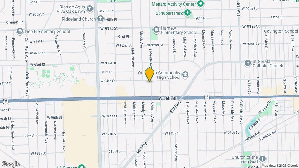 6101 W 94th St Map and Location Details