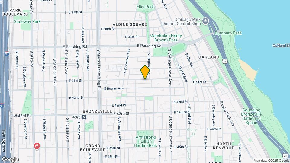 635 E 41st St Map and Location Details