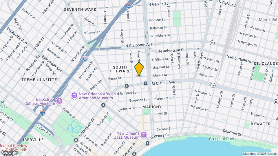 1136 Frenchmen St Map and Location Details