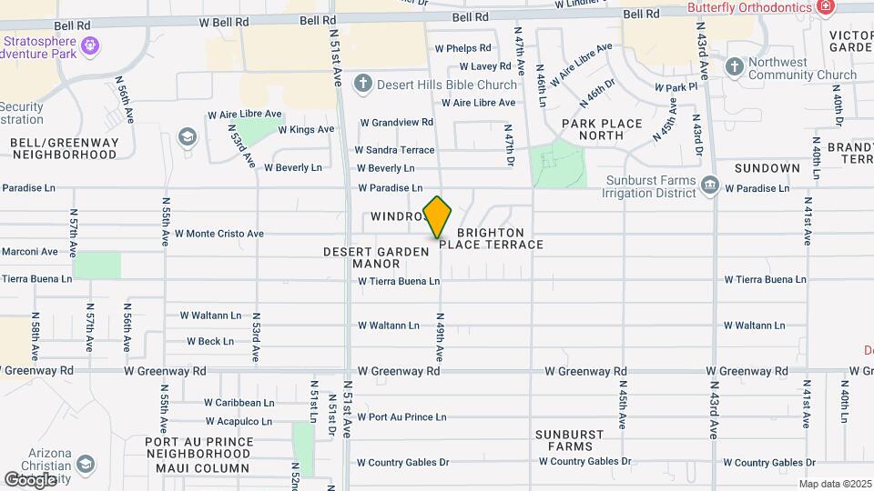 16002 N 49th Ave, Unit Quaint boho studio Map and Location Details
