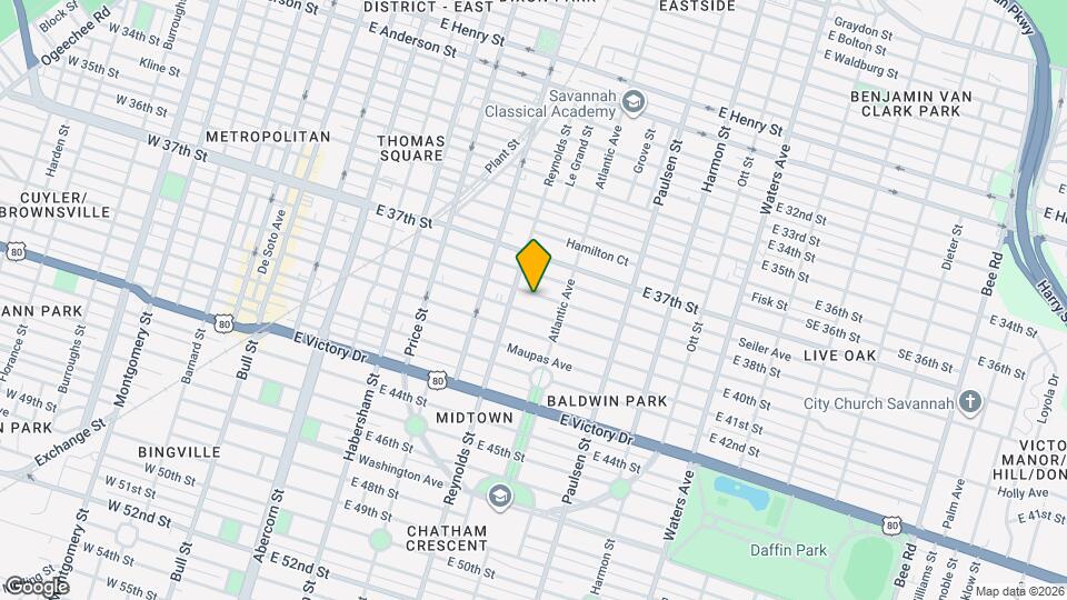 637 E 38th St Map and Location Details