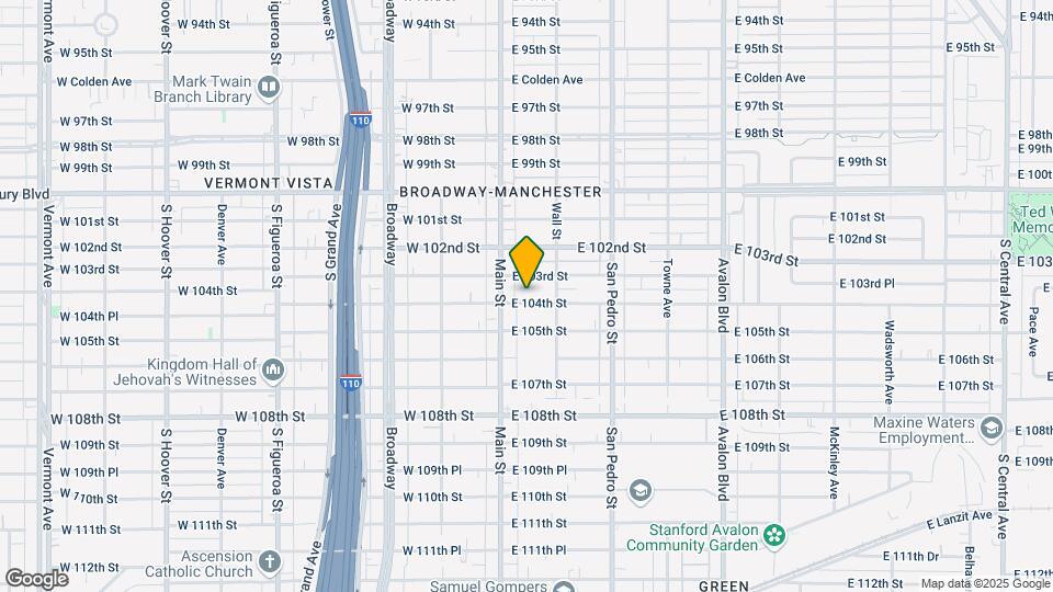 125 E 104th St Map and Location Details